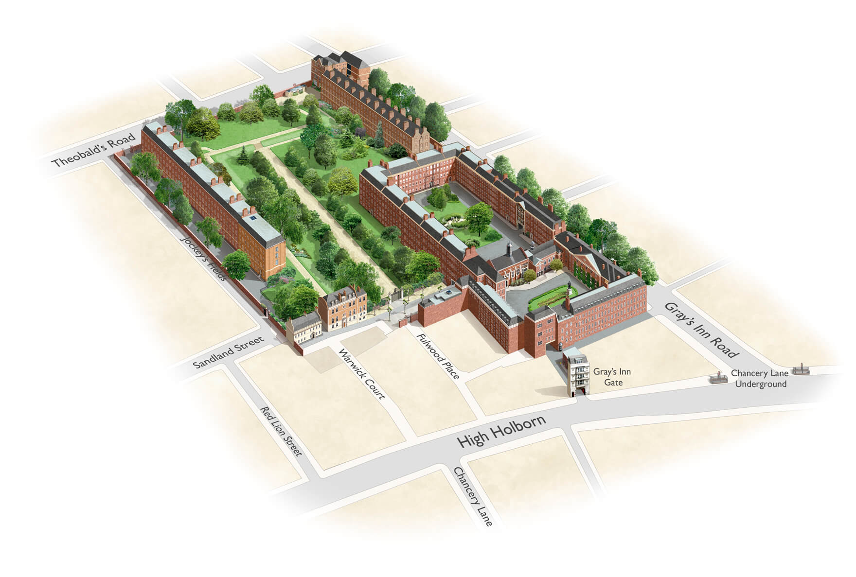 3D map of the Gray's Inn Venue Central London